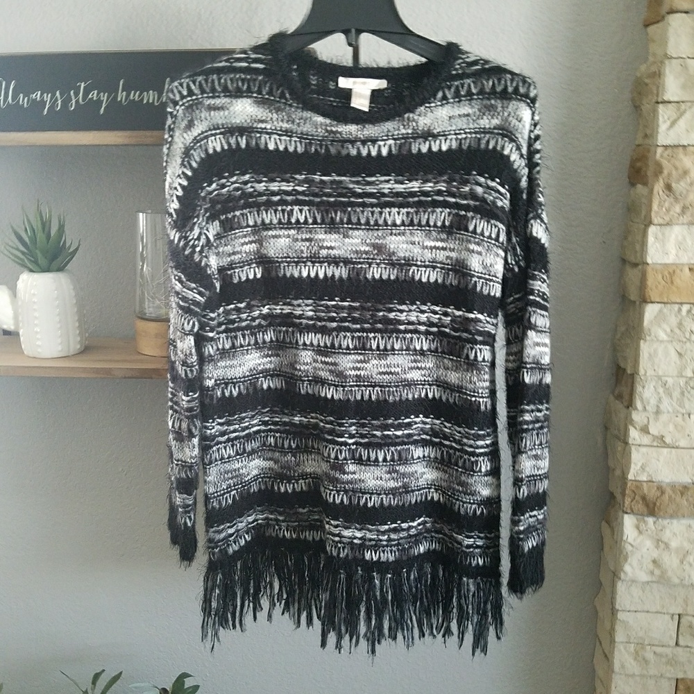 Forever 21 Tribal Fringe Sweater